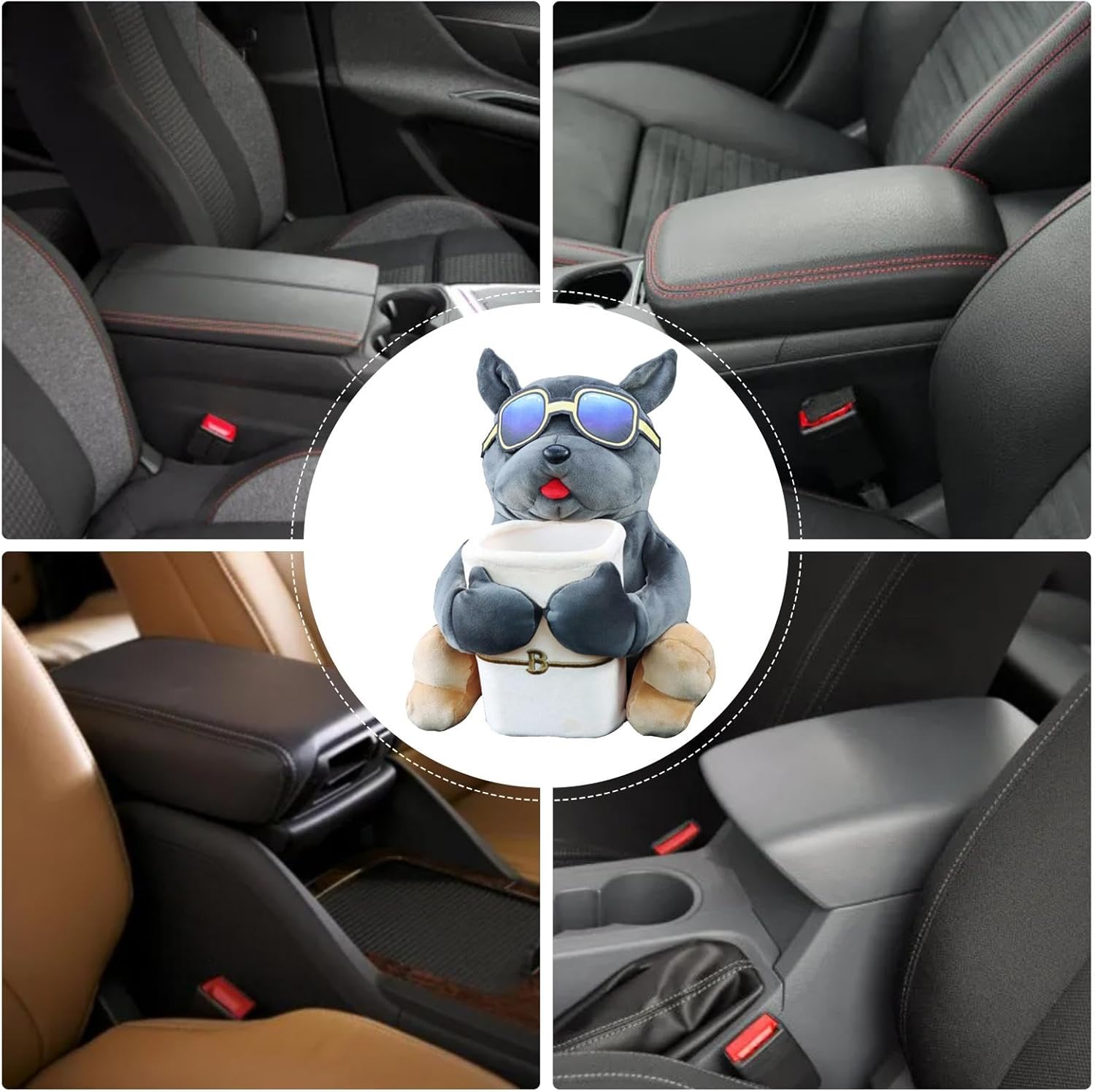 Multifunctional Dog Shape Car Trash Can And Storage Box