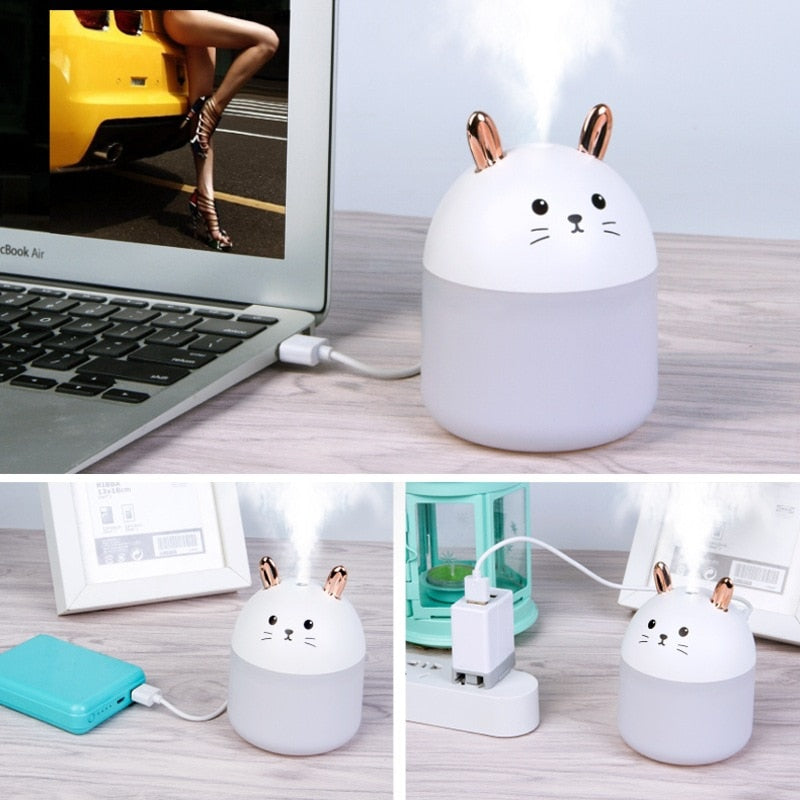 Cute Cat Shape Portable Humidifier A11 Perfect for Desk, Travel, Car & Office