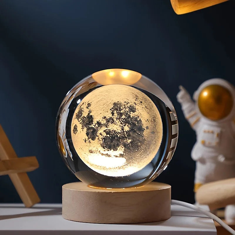 3D Crystal Globe Night Light