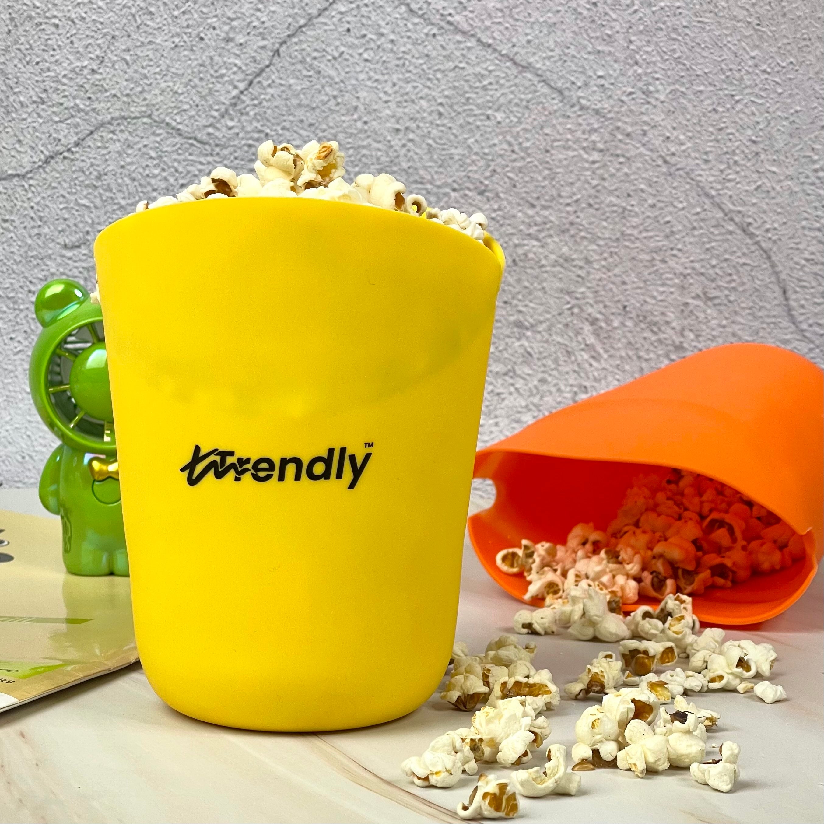 Silicone Popcorn Bucket, Reusable & Foldable