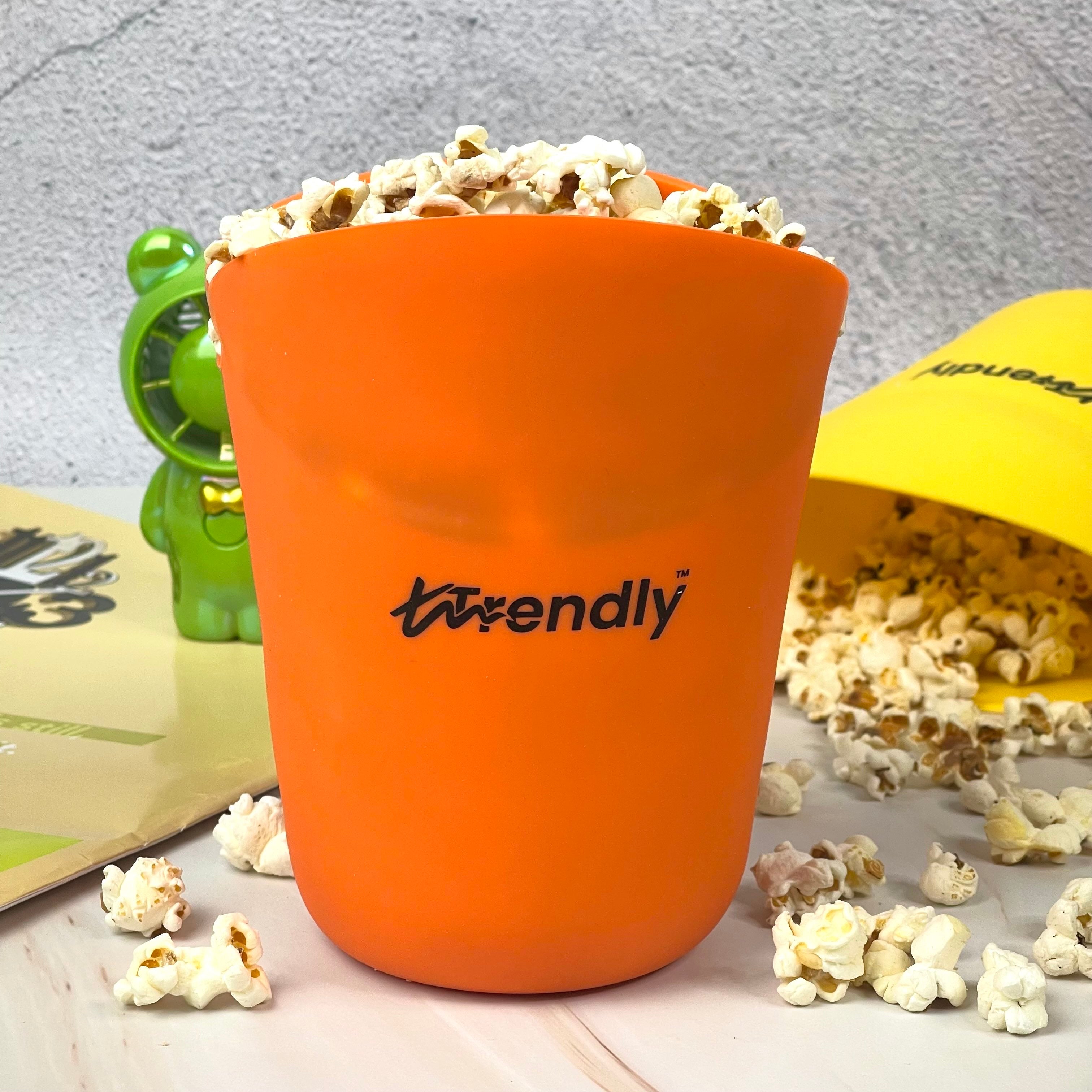 Silicone Popcorn Bucket, Reusable & Foldable