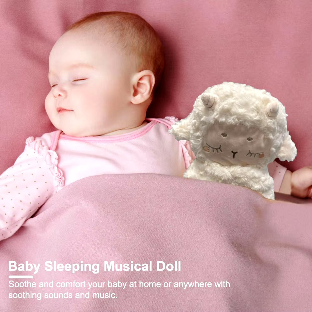 Adorable Lamb Baby Sleep Toy with Light & Realistic Breathing Effect