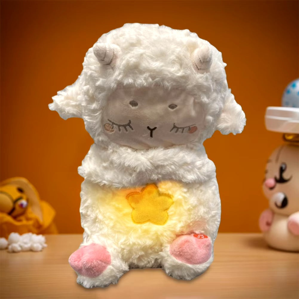 Adorable Lamb Baby Sleep Toy with Light & Realistic Breathing Effect