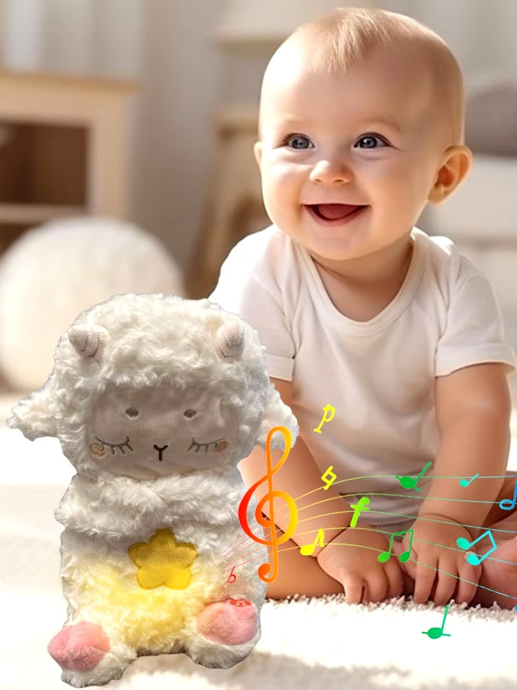 Adorable Lamb Baby Sleep Toy with Light & Realistic Breathing Effect