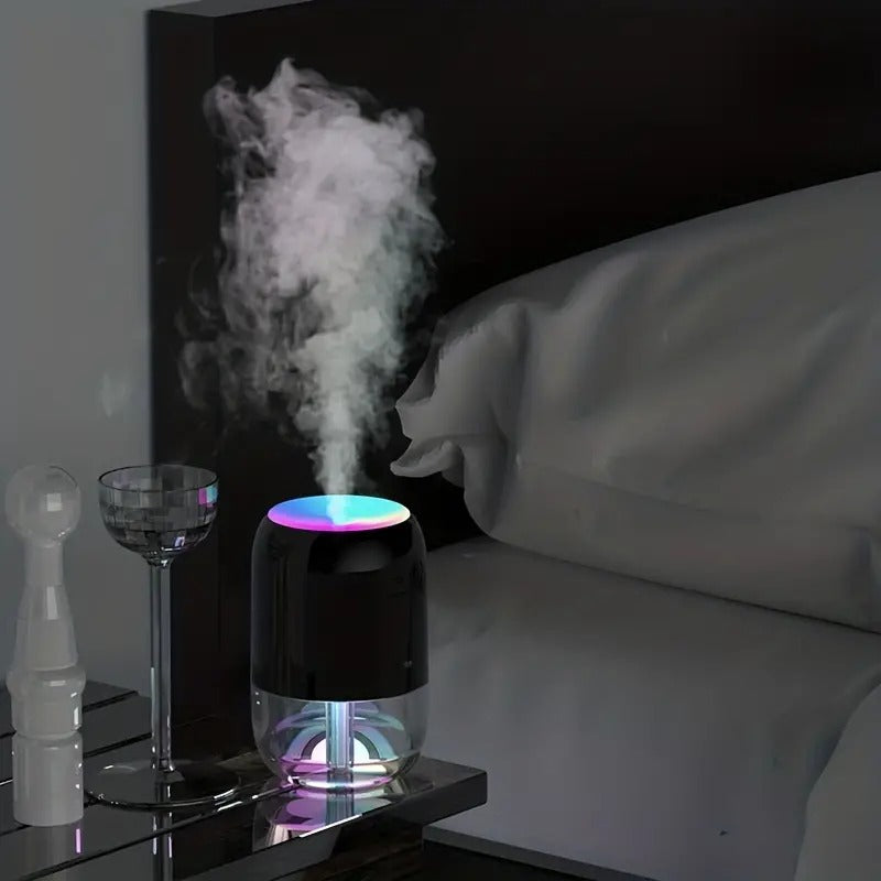 Travel-Friendly H2O D988 RGB LED Essential Oil Diffuser & Humidifier-for Home, Office, and Car