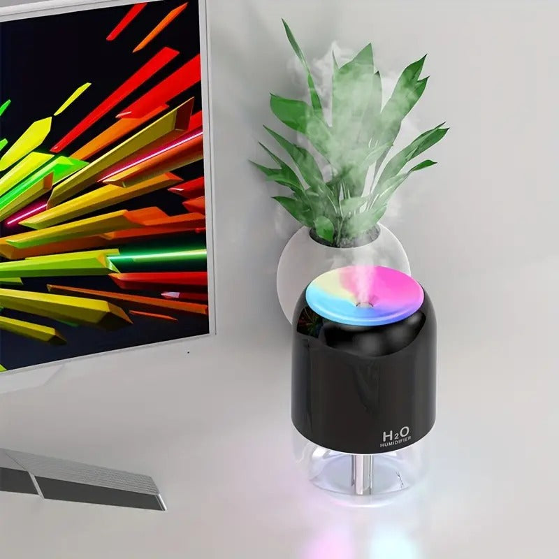 Travel-Friendly H2O D988 RGB LED Essential Oil Diffuser & Humidifier-for Home, Office, and Car