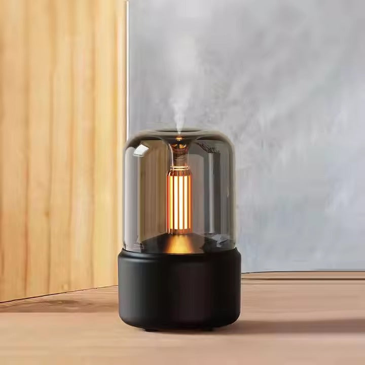 Portable Candlelight Humidifier & Oil Diffuser–Perfect for Relaxing Atmosphere