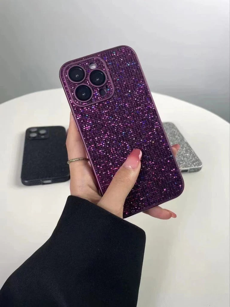 Diamond Glitter Case with Build in Camera lens