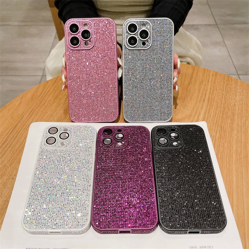 Diamond Glitter Case with Build in Camera lens