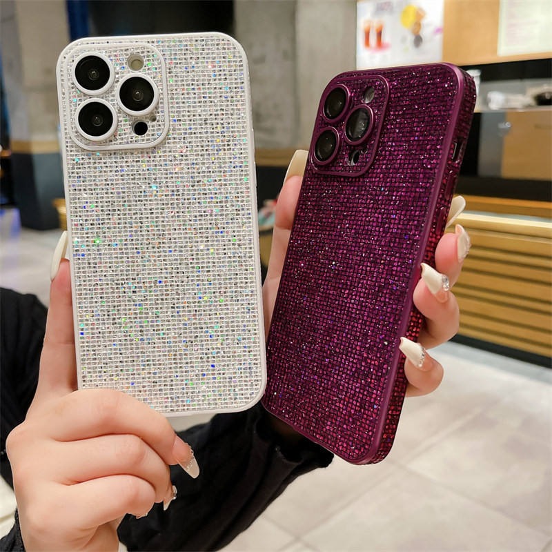 Diamond Glitter Case with Build in Camera lens