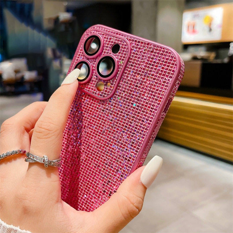 Diamond Glitter Case with Build in Camera lens