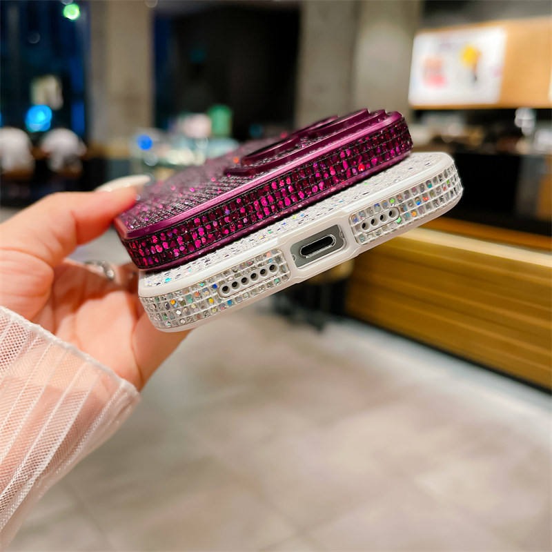 Diamond Glitter Case with Build in Camera lens