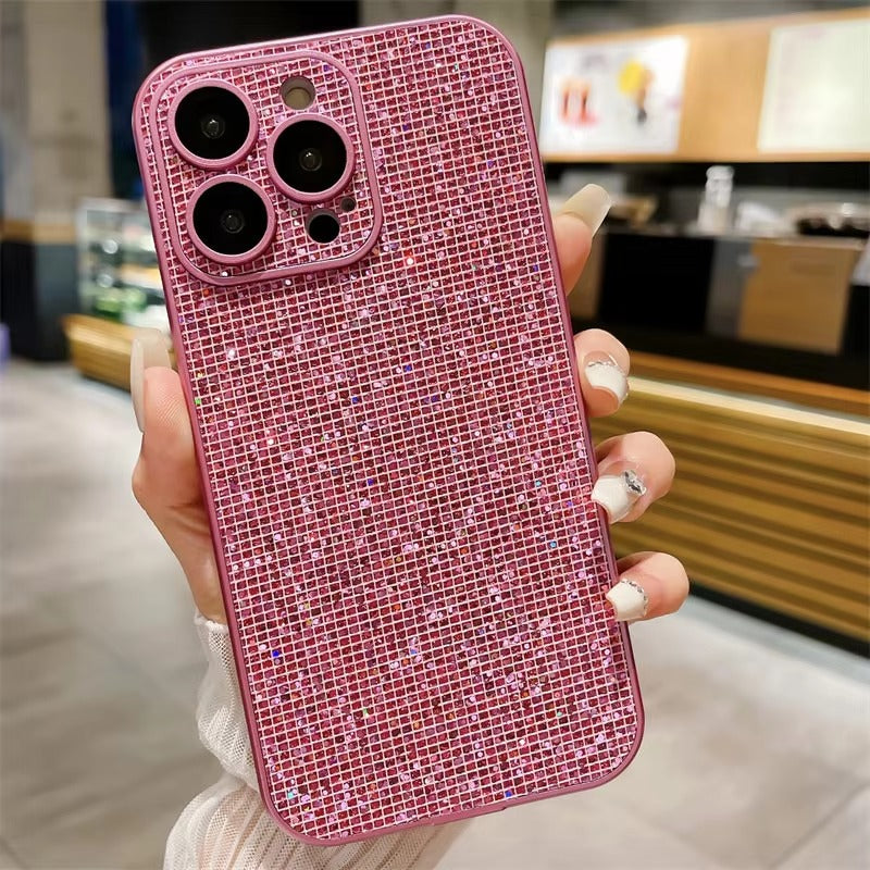 Diamond Glitter Case with Build in Camera lens