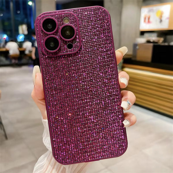 Diamond Glitter Case with Build in Camera lens