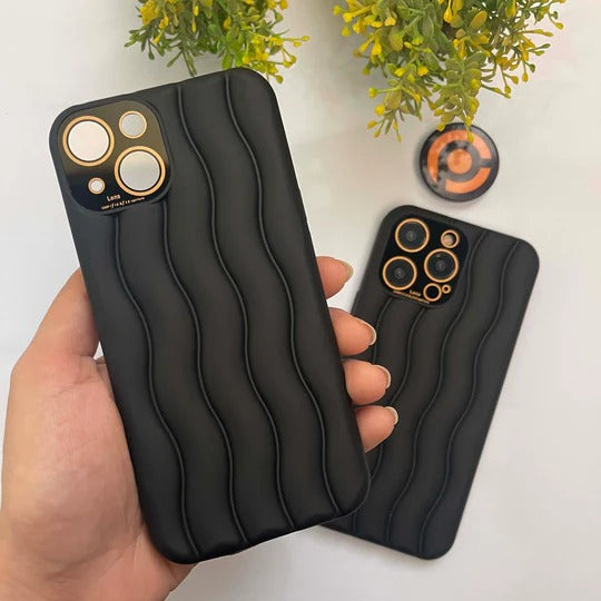Curl shape case with Built-in Lens Protection