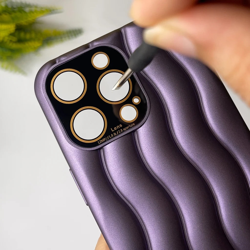 Curl shape case with Built-in Lens Protection