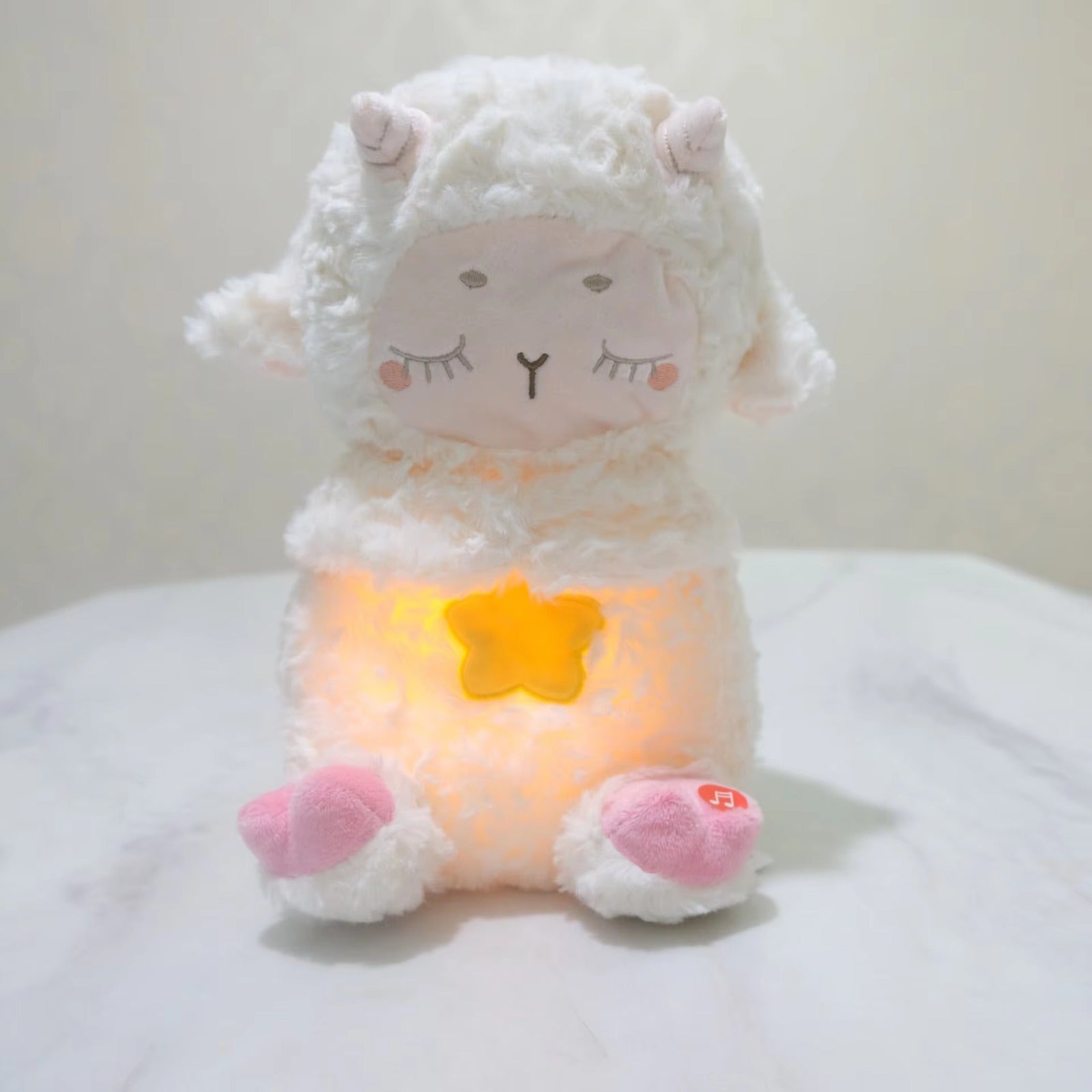 Adorable Lamb Baby Sleep Toy with Light & Realistic Breathing Effect