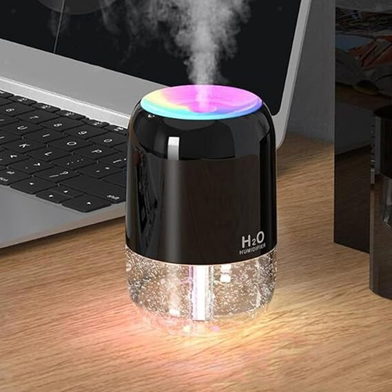 Travel-Friendly H2O D988 RGB LED Essential Oil Diffuser & Humidifier-for Home, Office, and Car