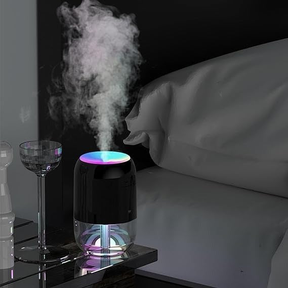 Travel-Friendly H2O D988 RGB LED Essential Oil Diffuser & Humidifier-for Home, Office, and Car