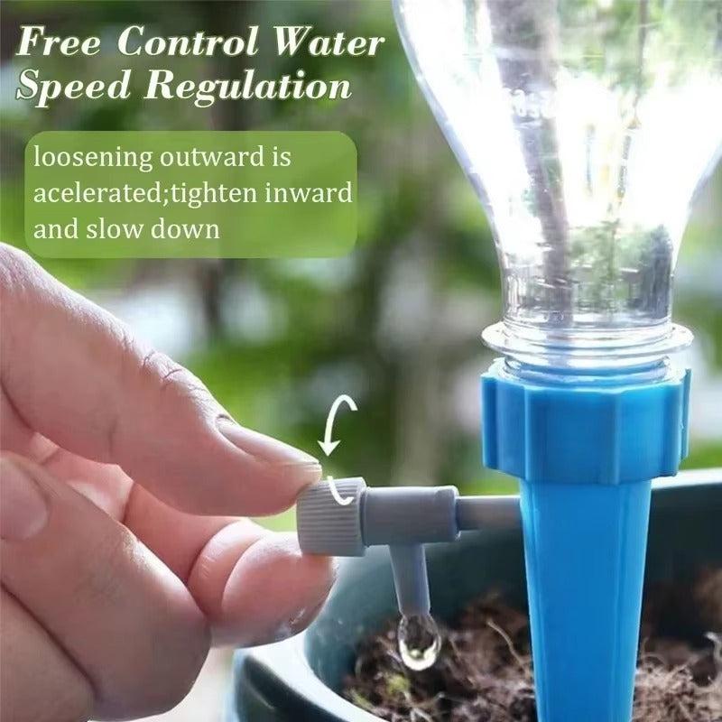 Automatic plant water dripping spikes