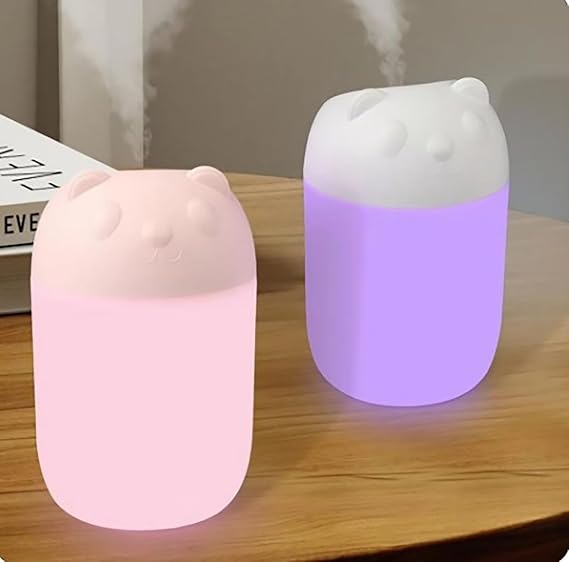 Cute Bear Portable Mini LED Humidifier X38 – Travel-Friendly Design