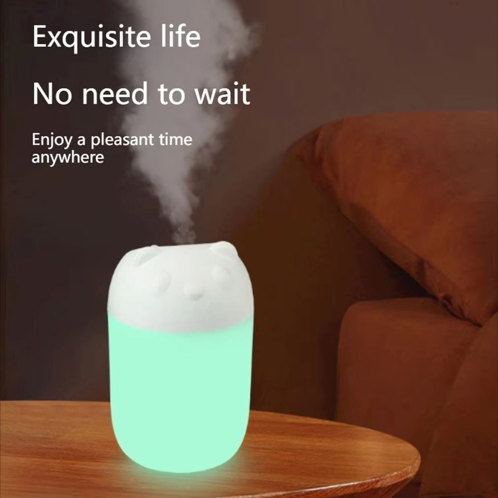 Cute Bear Portable Mini LED Humidifier X38 – Travel-Friendly Design