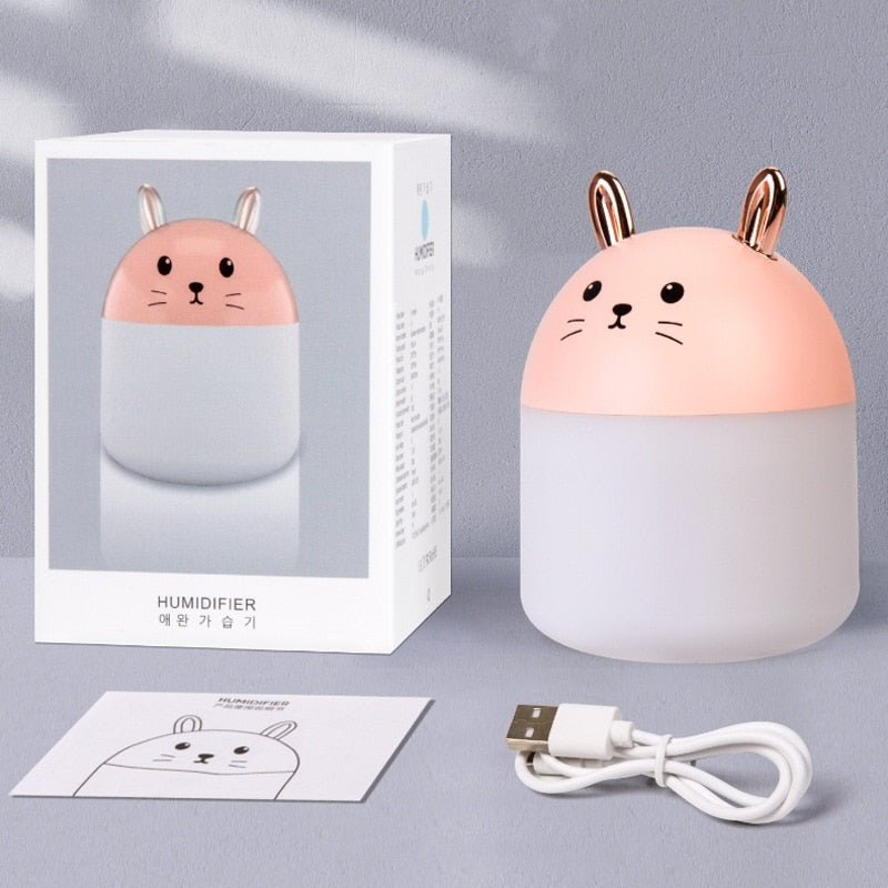 Cute Cat Shape Portable Humidifier A11 Perfect for Desk, Travel, Car & Office