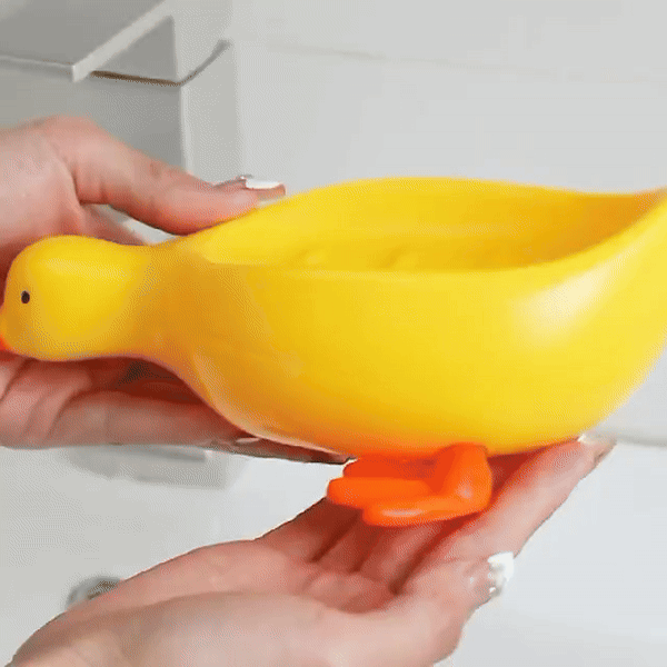 Cute Duck Shape Soap Rack for Drain Water