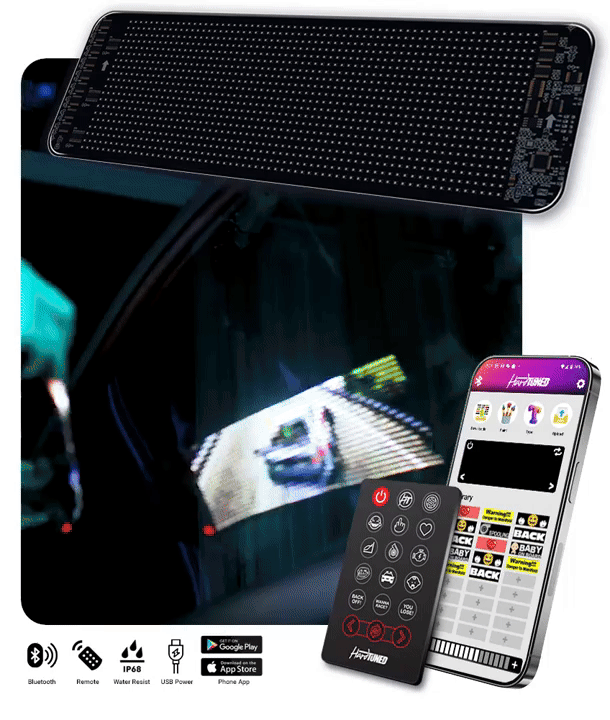 Customizable LED Matrix Panel Display For Car
