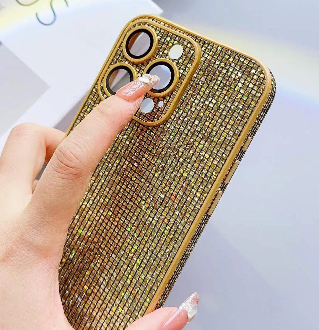 Diamond Glitter Case with Build in Camera lens