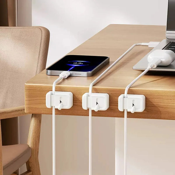 Magnetic Cable Organizer Clip – Desk Mount for Charging Cables