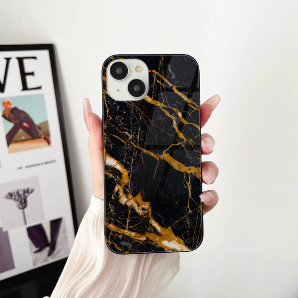 Golden Black Marble - HQ Ultra Shine Premium Glass Phone Case All Models