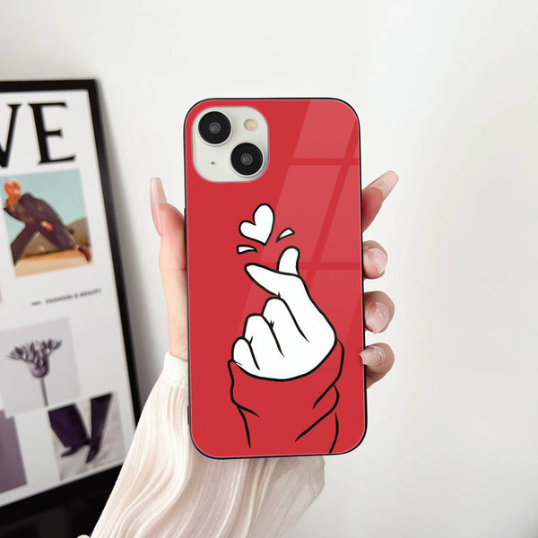 Finger Heart BTS - HQ Ultra Shine Premium Glass Phone Case All Models