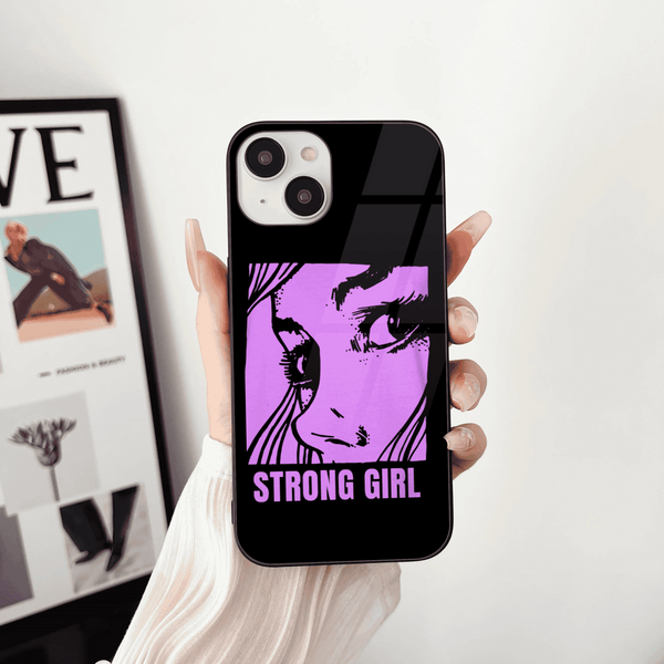 Strong Girl Design - HQ Ultra Shine Premium Glass Phone Case All Models