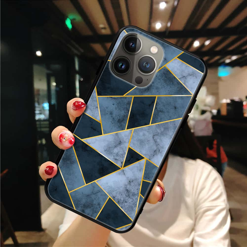 Geometric Marble Premium Glass Phone Case All Models