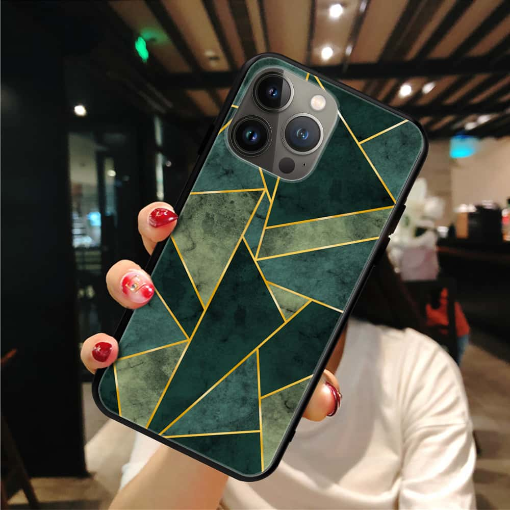 Geometric Marble Premium Glass Phone Case All Models