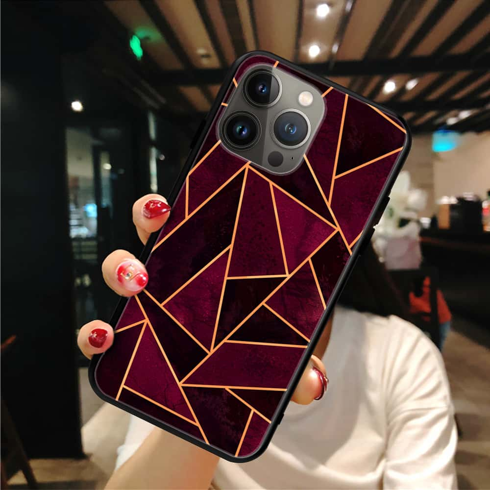 Geometric Marble Premium Glass Phone Case All Models