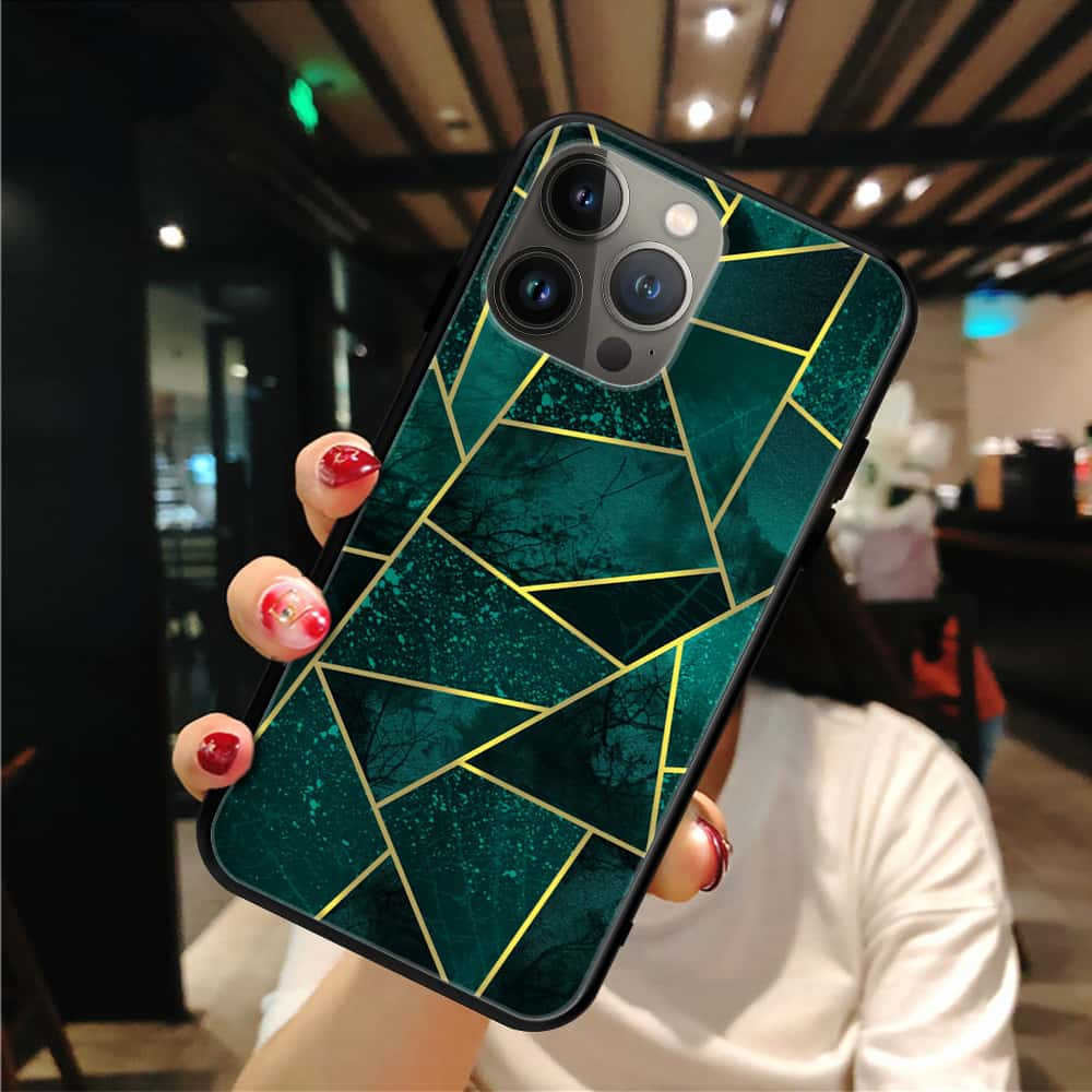 Geometric Marble Premium Glass Phone Case All Models