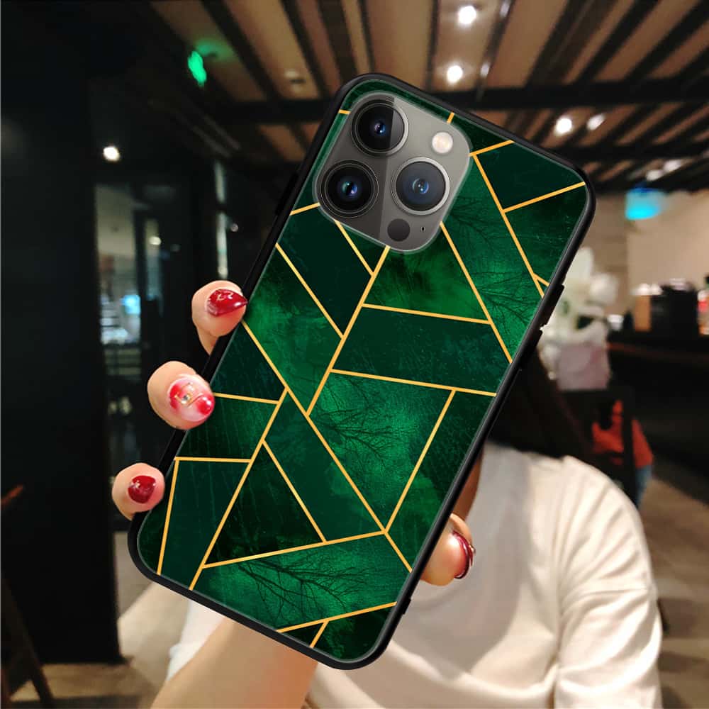 Geometric Marble Premium Glass Phone Case All Models