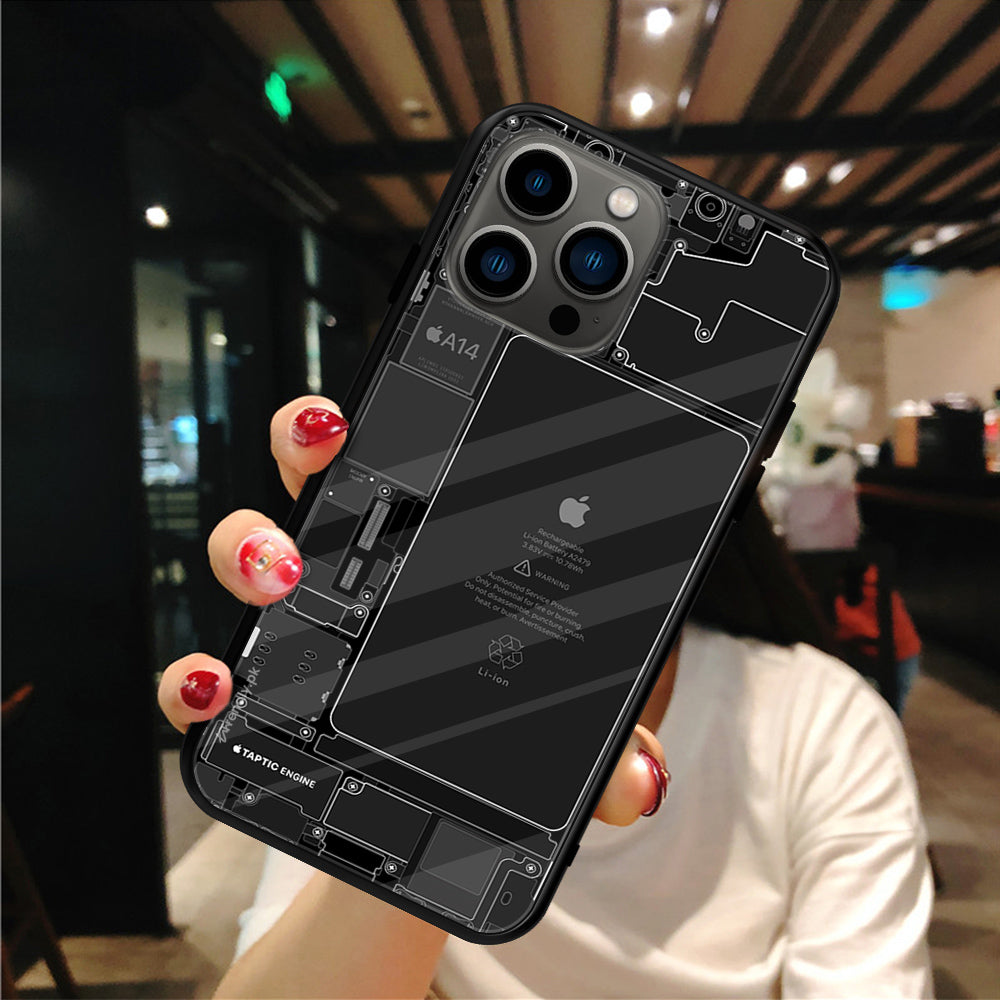 iPhone Schematics Designs - HQ Ultra Shine Premium Glass Phone Case