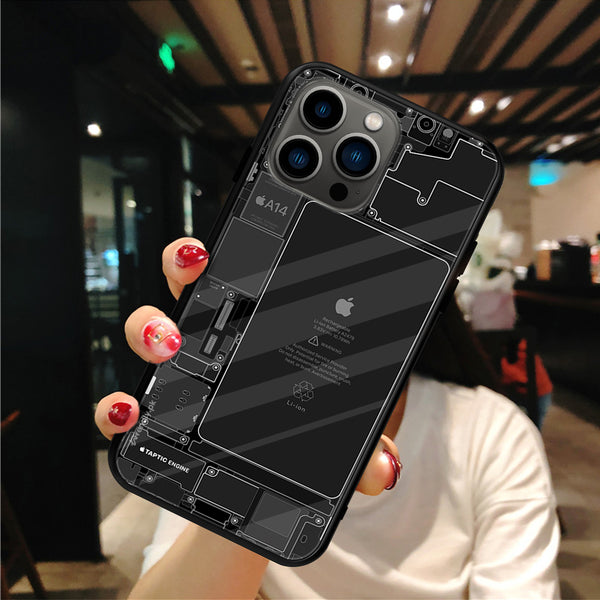 iPhone Schematics Designs - HQ Ultra Shine Premium Glass Phone Case